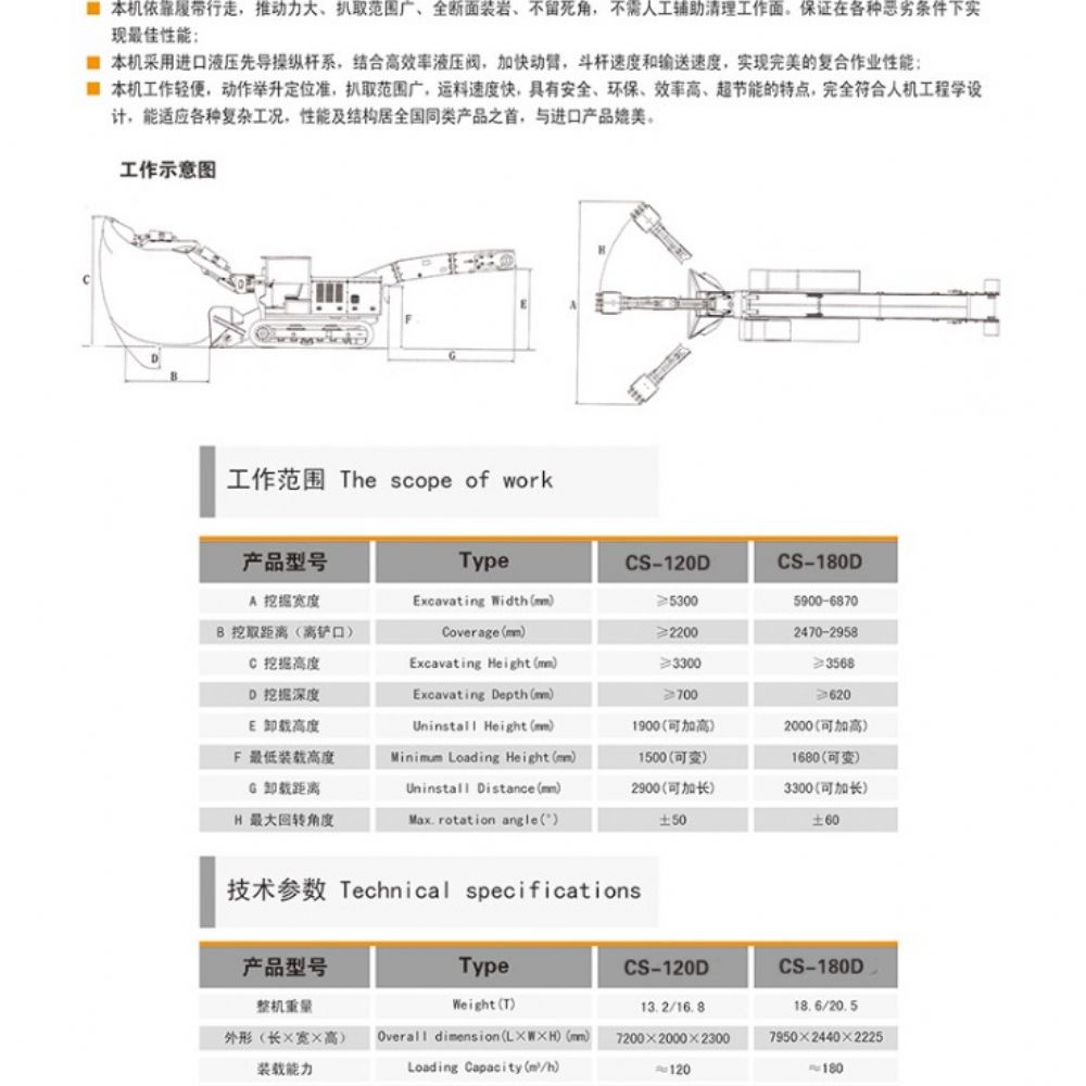 CS-120D大坡度專用履帶式扒渣機(jī)